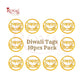 Happy Diwali Tags I Acrylic Golden I Gift Tags I Pack of 10 Gift Tags I Free Shipping 07 Royal Box Shop