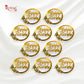 Happy Rakhi I Gift Tags I Round Acrylic Golden I Pack of 10 Gift Tags I Free Shipping Royal Box Shop
