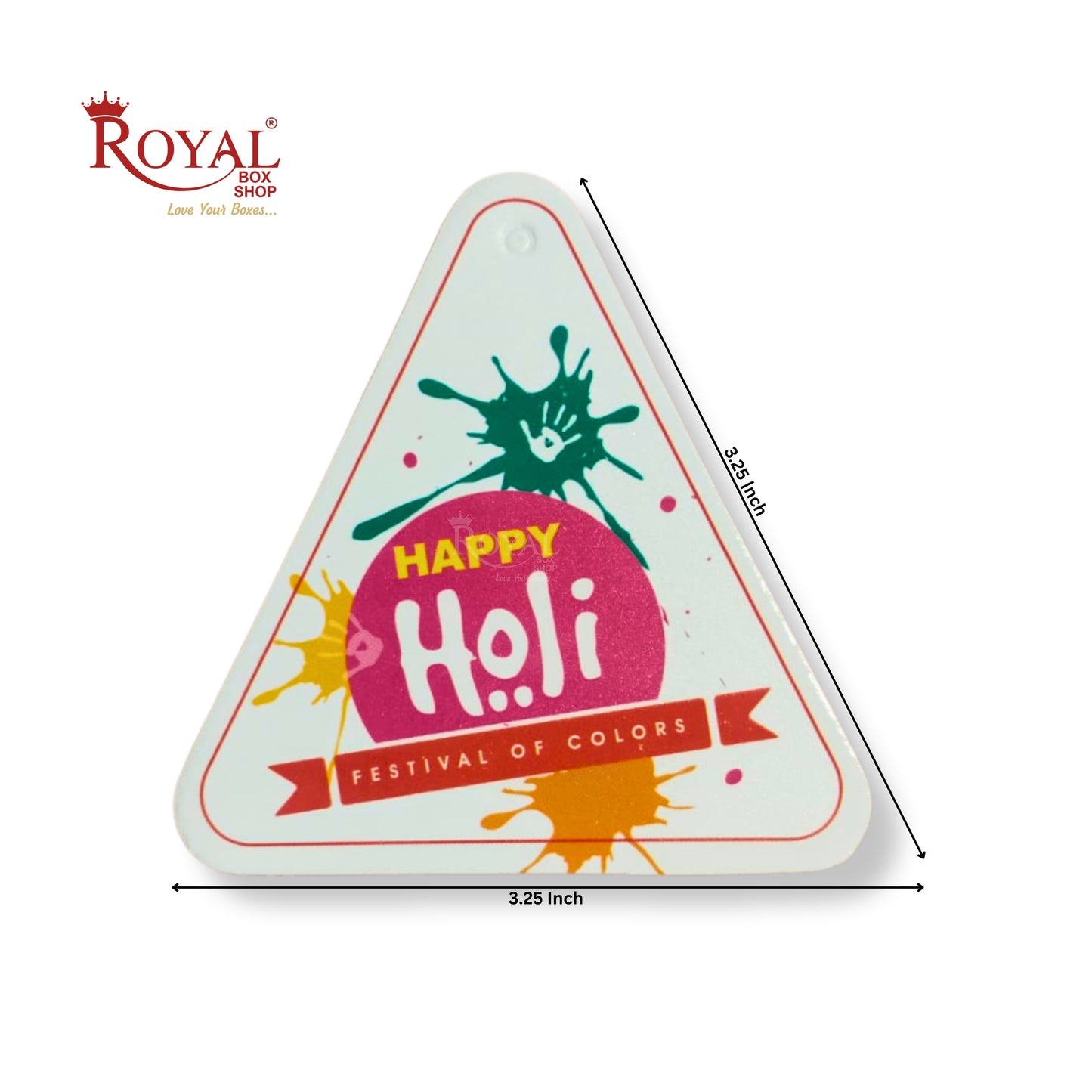 Holi Gift Tags| Pack of 50pcs | Design-3 | 3.25x3.25 Inches