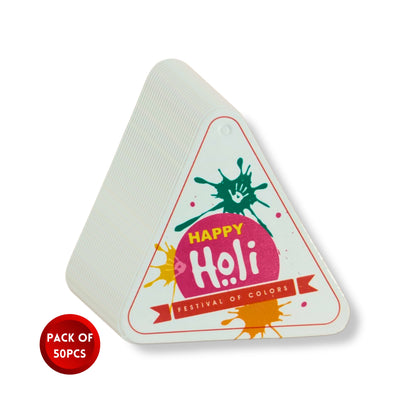 Holi Gift Tags| Pack of 50pcs | Design-3 | 3.25x3.25 Inches