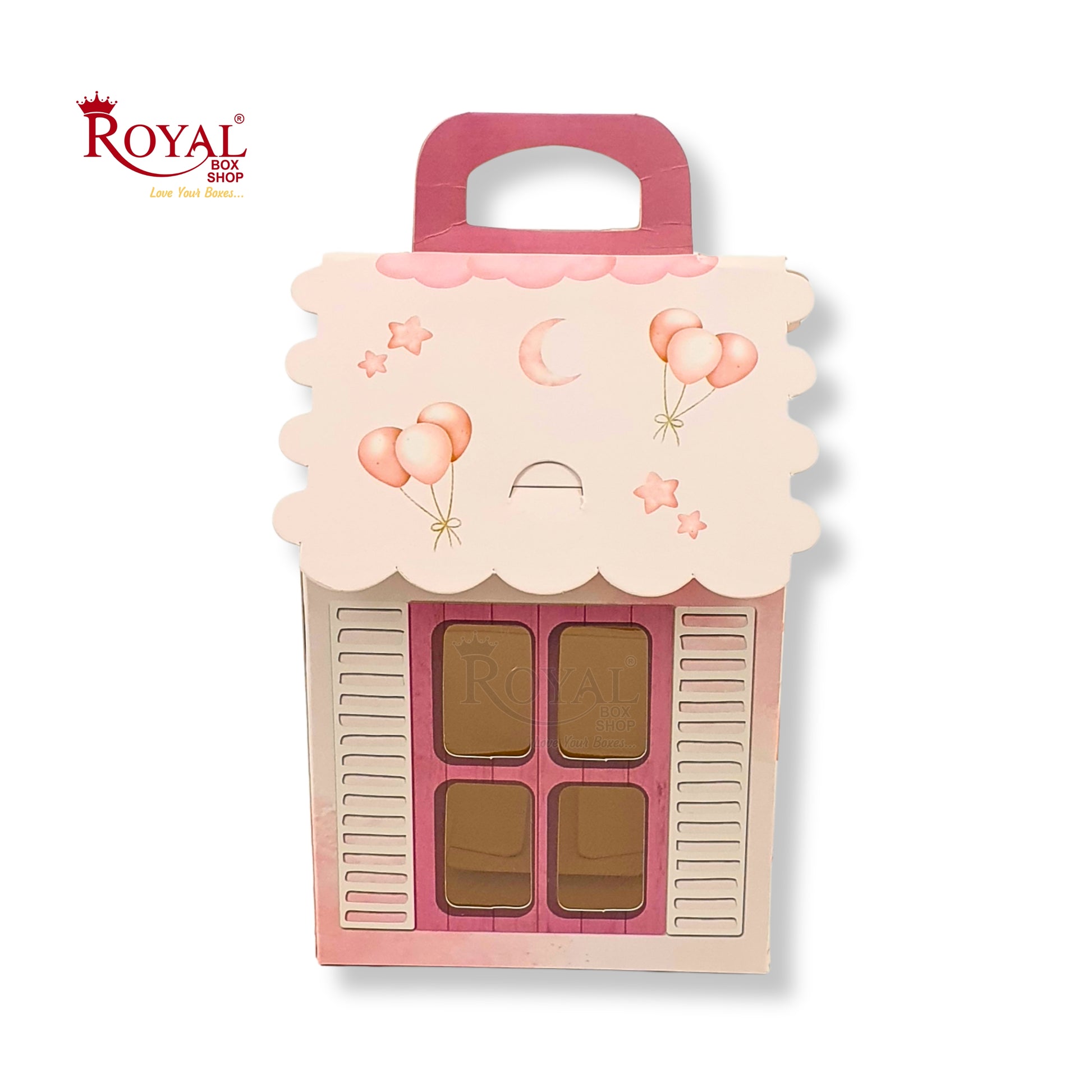 Hut Shape Gift Boxes I 4x4x4 Inch I Baby Pink I Perfect For Birthday, Return Favor, Baby Announcements Royal Box Shop