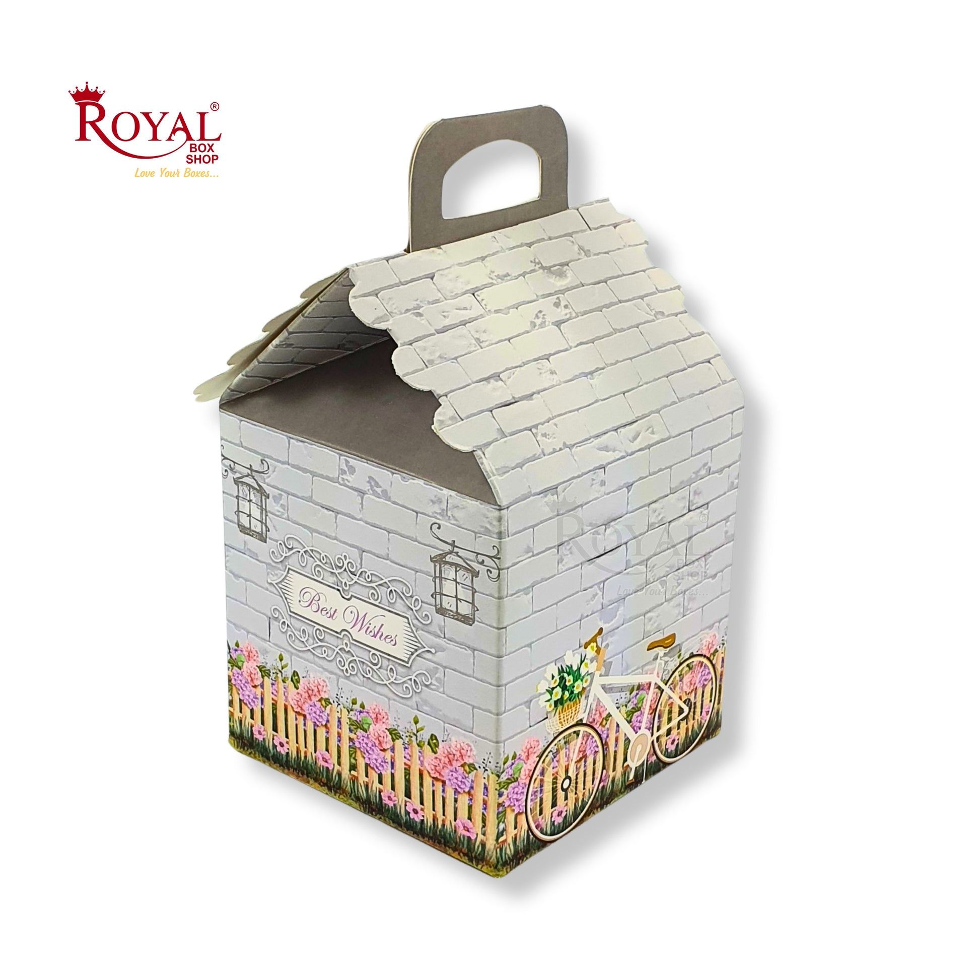 Hut Shape Gift Boxes I 4x4x4 Inch I Grey Cottage I Perfect For Birthday, Return Favor, Baby Announcements Royal Box Shop