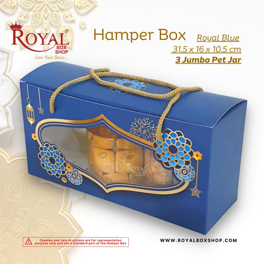 Jumbo Gift Hamper Bags I 31.5 x 16 x 10.5 CM I Royal Blue I I For Christmas Gifting, Party Gifts, Return favor Gifting Royal Box Shop