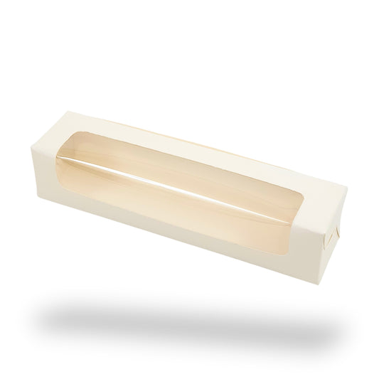 9pc Macarons Box | 9x2x2 Inches | White