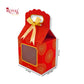 Premium Gift Box with Window I Red Gold Leaf Print I 4x2.5x3.5 inches I For Return Favor Gift, Baby Shower Gifts, Room Hampers, Candy Box, Birthday Return Gift Royal Box Shop