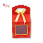 Premium Gift Box with Window I Red Gold Leaf Print I 4x2.5x3.5 inches I For Return Favor Gift, Baby Shower Gifts, Room Hampers, Candy Box, Birthday Return Gift Royal Box Shop