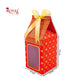 Premium Gift Box with Window I Red Gold Leafing Print I 4.5x3x3 inches I For Return Favor Gift, Baby Shower Gifts, Room Hampers, Candy Box, Birthday Return Gift Royal Box Shop