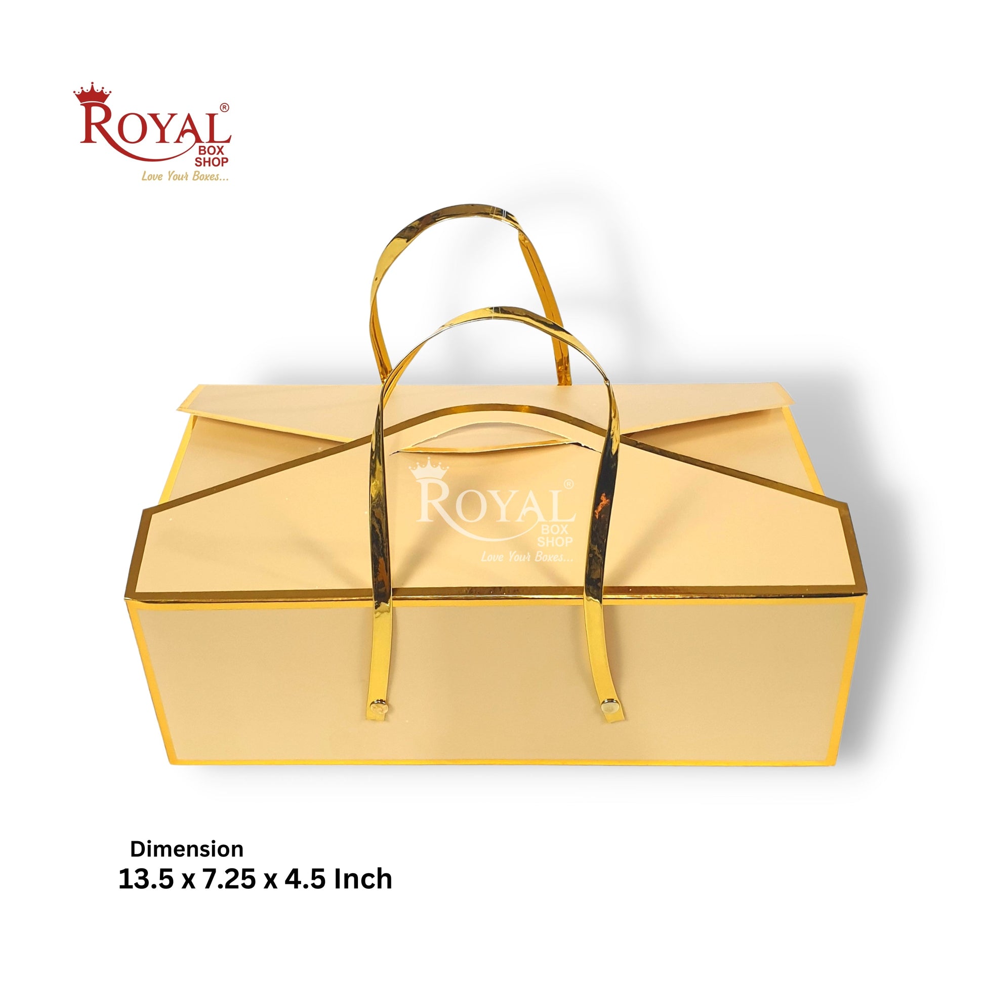 Premium Gift Hamper Bags I Gold Foiling I 13 x 7.5 x 4.5 Inch I Green Color I For Lohri, Rakhi, Diwali, Wedding, Corporate, Birthday Return Gifting Hamper Bags Royal Box Shop