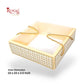 Premium Gift Hamper Bags with Transparent Lid I 10 x 10 x 3.5 inches I Beige Star Gold Foil Print I Wedding Gifting, Party Gifts, Return favor Gifting Royal Box Shop