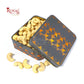 Premium Tin Box I Golden Foiling I 4"x4.75"x1.5" Inches I Grey Color I For Return Gifts, Hamper Box, Dry Fruits Packing Royal Box Shop