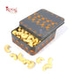 Premium Tin Box I Golden Foiling I 4"x4.75"x1.5" Inches I Grey Color I For Return Gifts, Hamper Box, Dry Fruits Packing Royal Box Shop