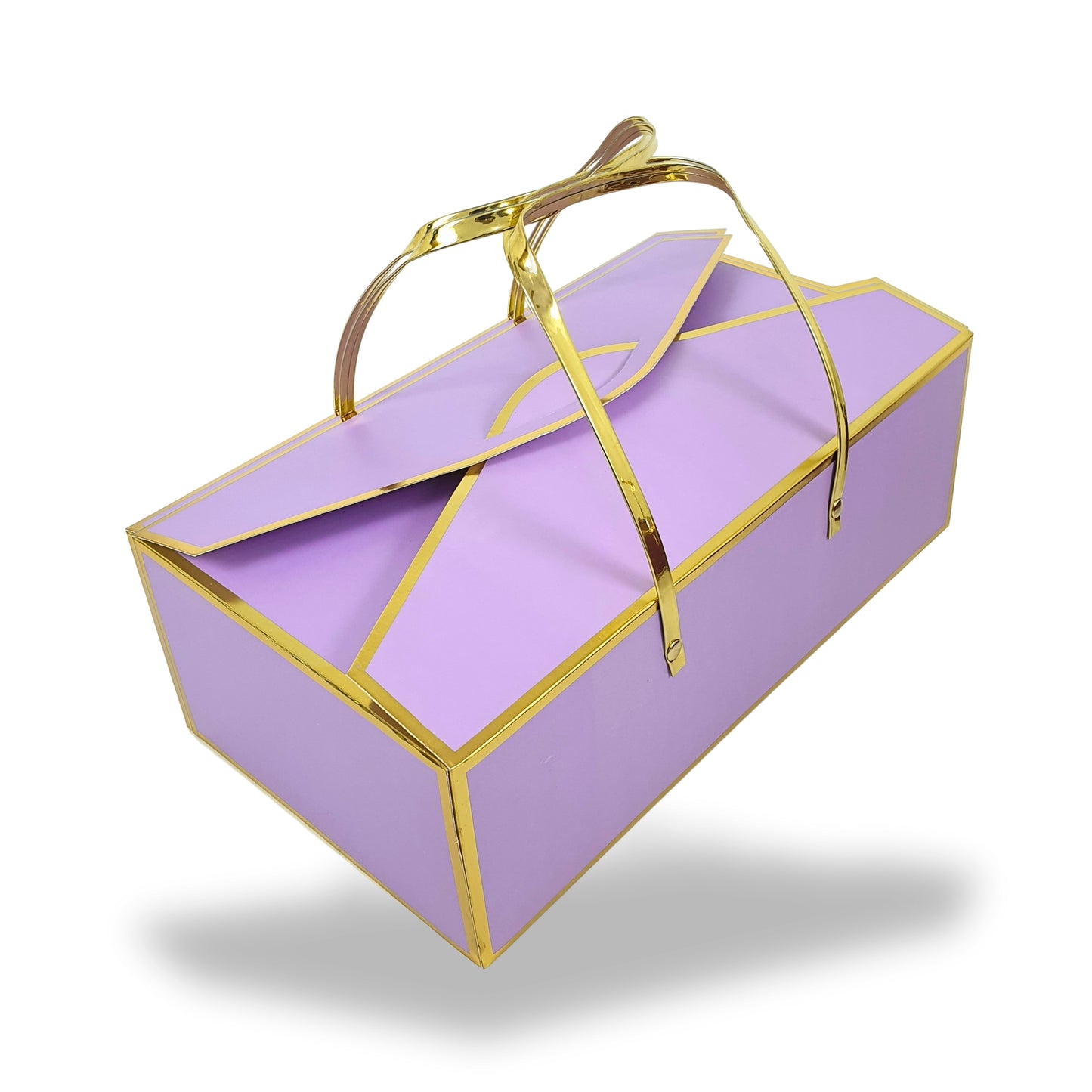 Premium Gift Hamper Bags I Gold Foiling 13.5x7.25x4.5 Inch I I Lavender I Occasion Gifting Hamper Bags