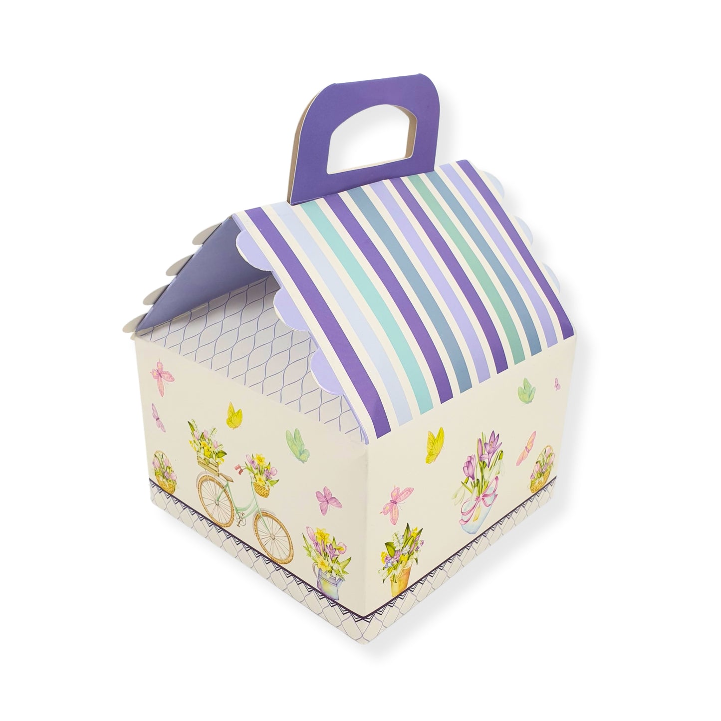 Hut Shape Gift Boxes | RBF-09 | 6x6x4 Inch | French Garden Butterfly Theme