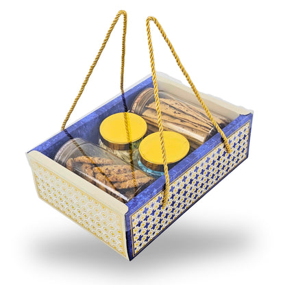 Premium Gift Hamper Bags with Transparent Lid | 10x6.75x3.5 inches | RBF-22 D1 | Christmas Gifting, Party Gifts, Return favor Gifting