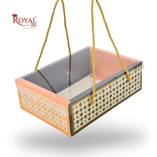 Premium Gift Hamper Bags with Transparent Lid | 10x6.75x3.5 inches | RBF-22 D2 | Christmas Gifting, Party Gifts, Return favor Gifting