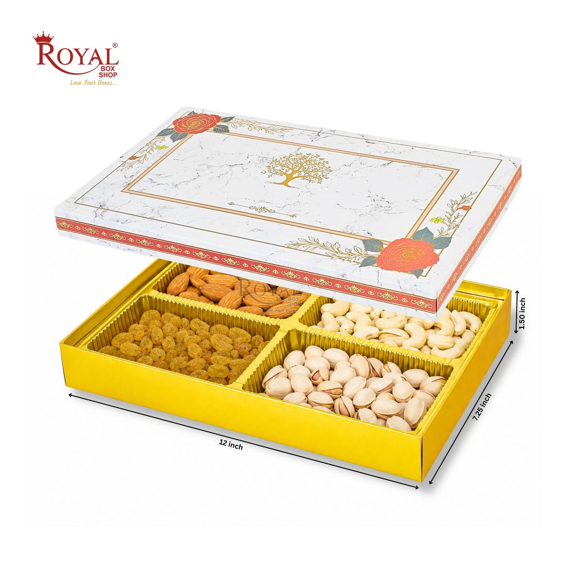 Royalboxshop® Premium Dry Fruit, Sweets & Laddoo Box Packaging I RBF 2607 D2