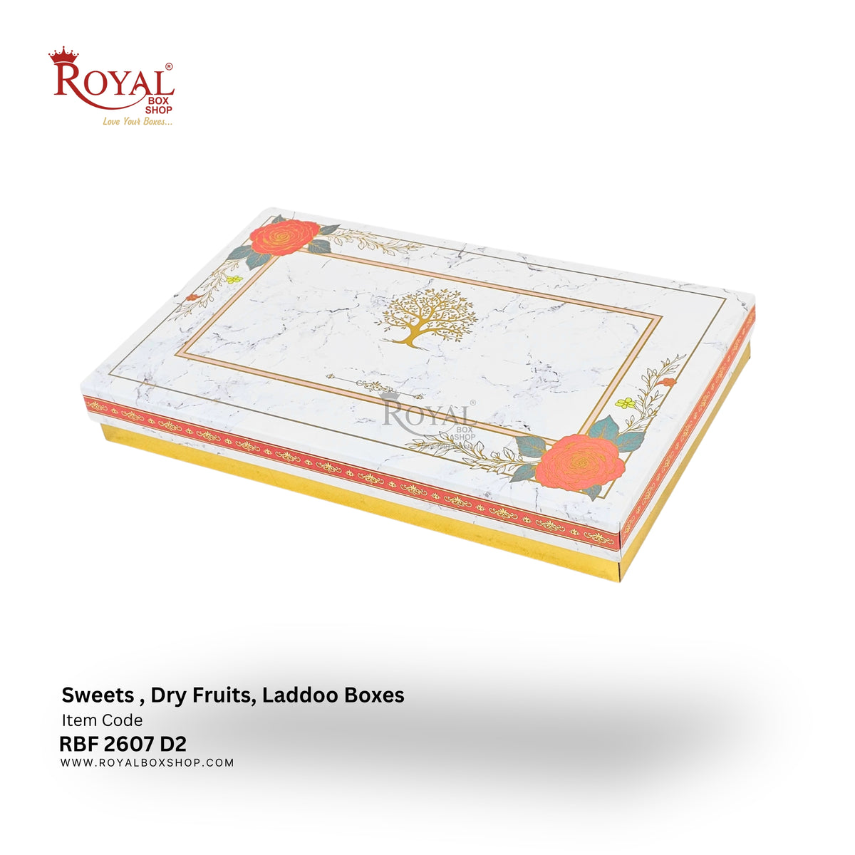 Royalboxshop® Premium Dry Fruit, Sweets & Laddoo Box Packaging I RBF 2607 D2