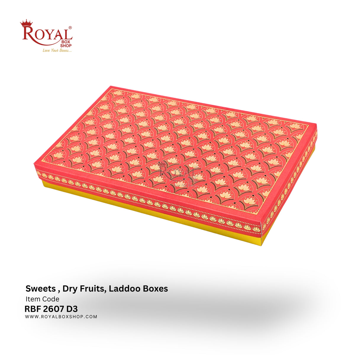 Royalboxshop® Premium Dry Fruit, Sweets & Laddoo Box Packaging I RBF 2607 D3
