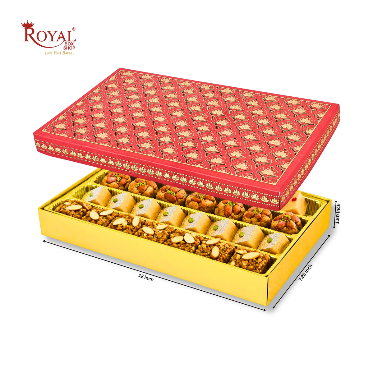 Royalboxshop® Premium Dry Fruit, Sweets & Laddoo Box Packaging I RBF 2607 D3