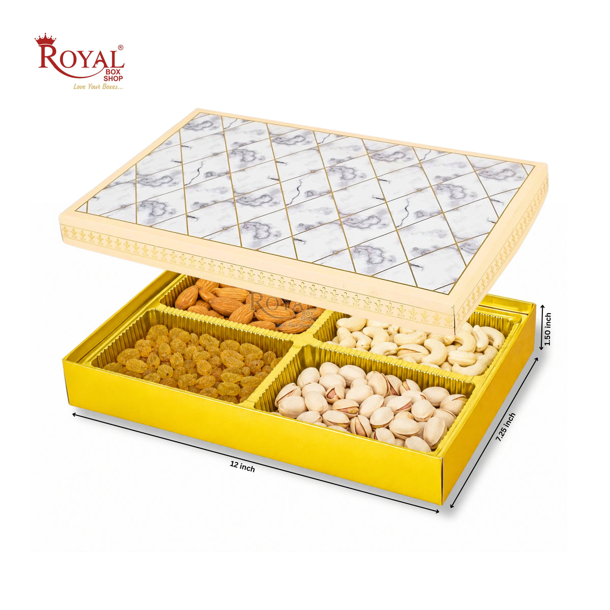Royalboxshop® Premium Dry Fruit, Sweets & Laddoo Box Packaging I RBF 2607 D4