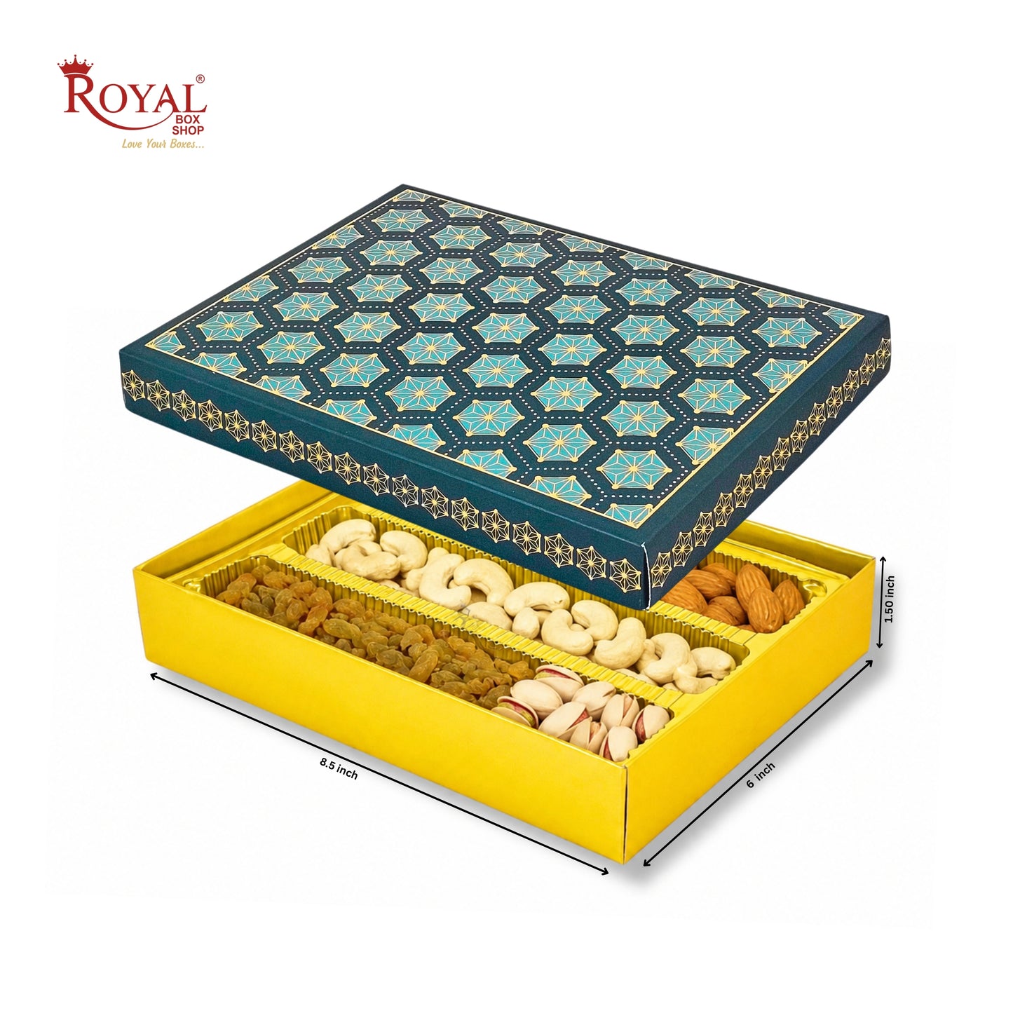 Royalboxshop® Premium Dry Fruit, Sweets & Laddoo Box Packaging I RBF 2608 D1
