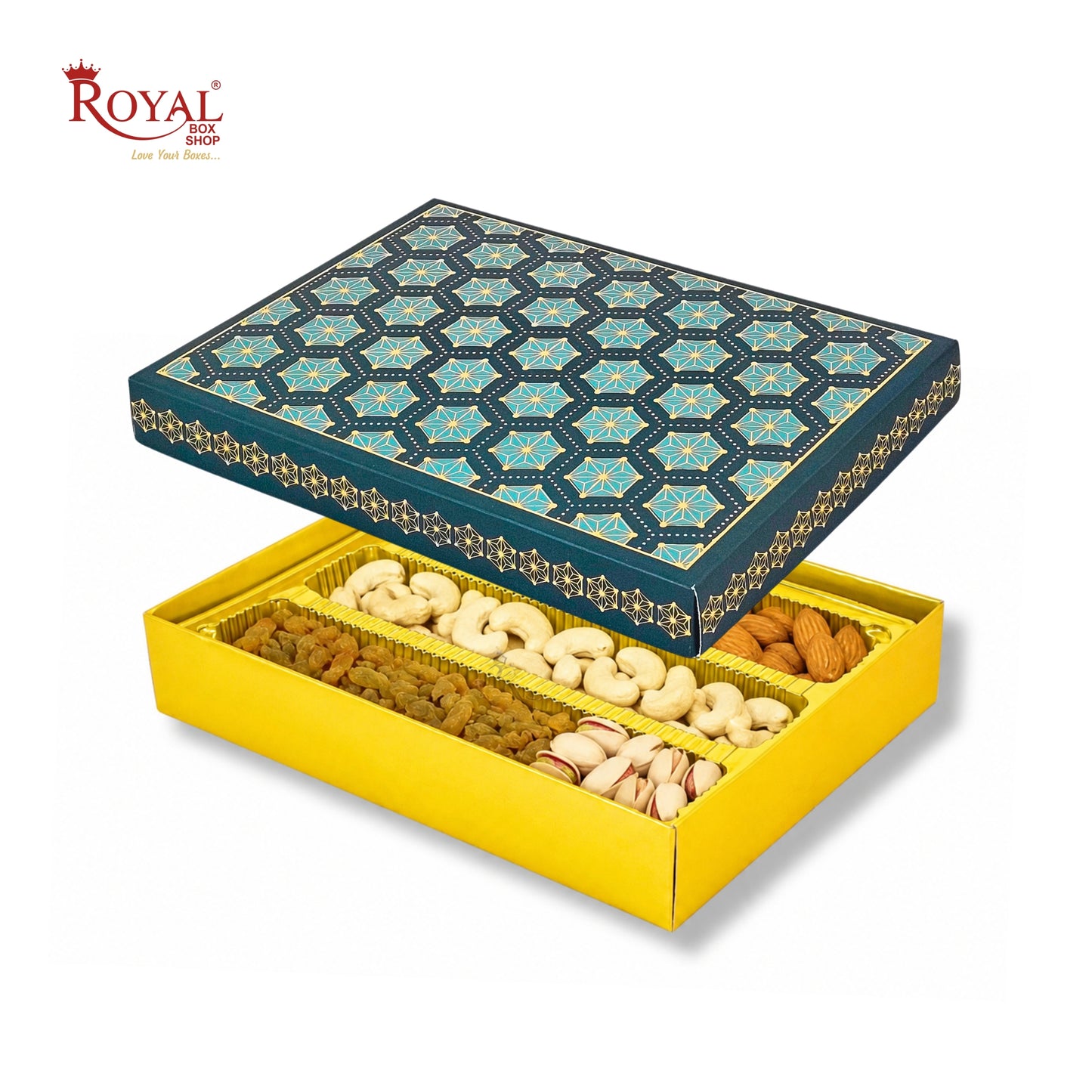 Royalboxshop® Premium Dry Fruit, Sweets & Laddoo Box Packaging I RBF 2608 D1