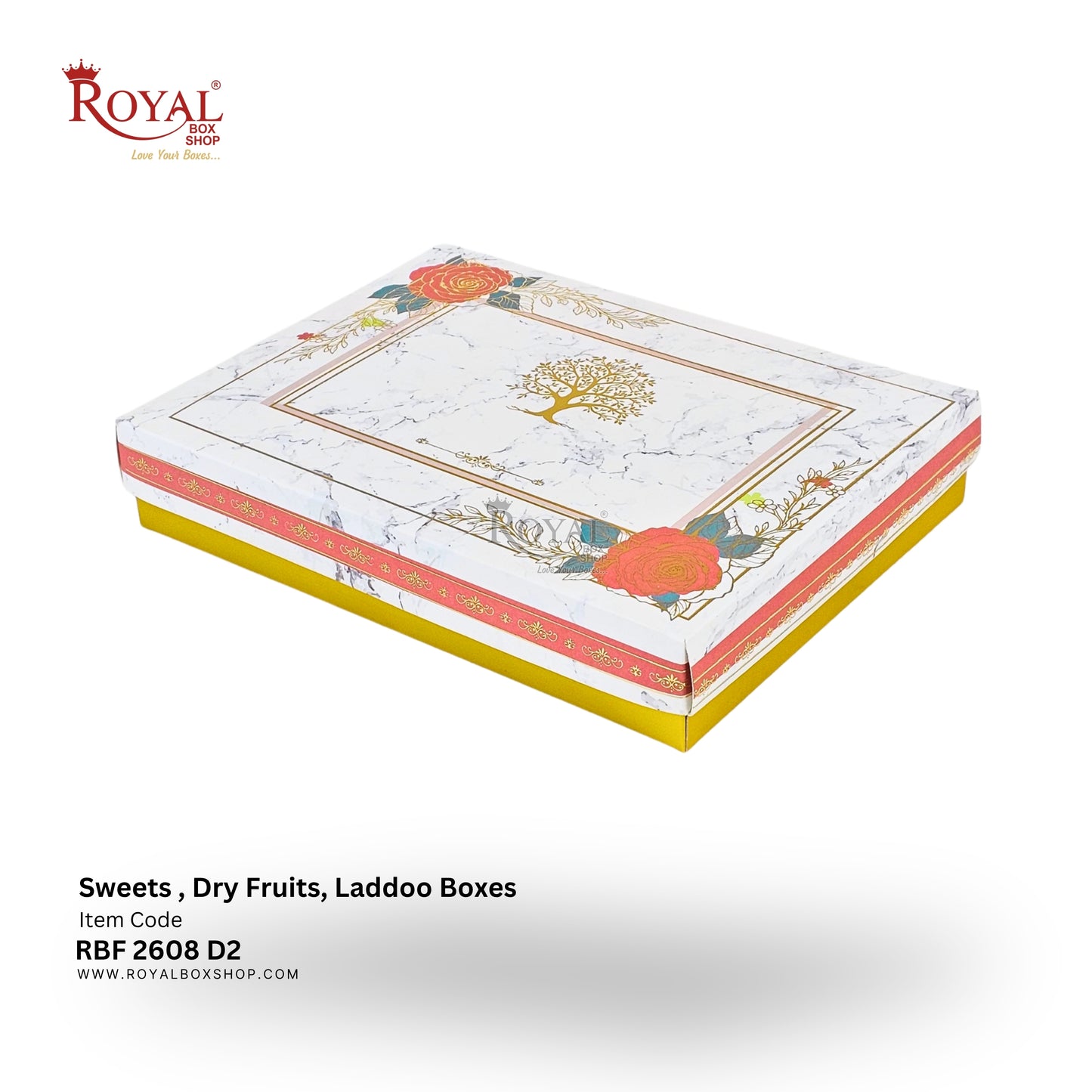 Royalboxshop® Premium Dry Fruit, Sweets & Laddoo Box Packaging I RBF 2608 D2