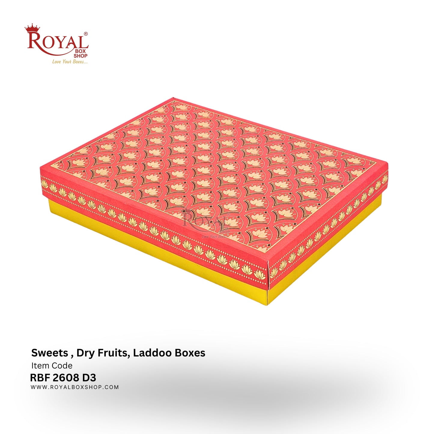 Royalboxshop® Premium Dry Fruit, Sweets & Laddoo Box Packaging I RBF 2608 D3