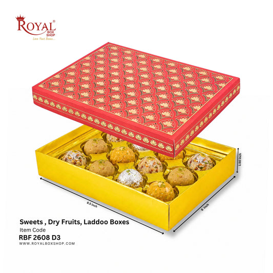 Royalboxshop® Premium Dry Fruit, Sweets & Laddoo Box Packaging I RBF 2608 D3