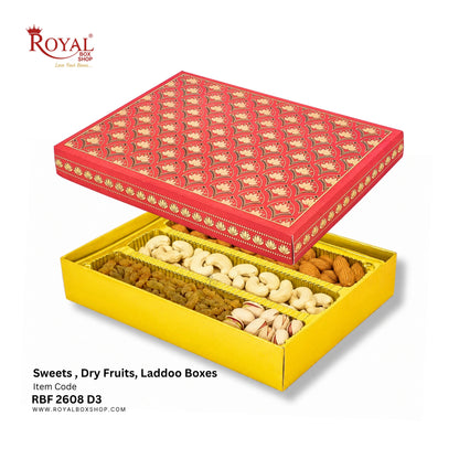 Royalboxshop® Premium Dry Fruit, Sweets & Laddoo Box Packaging I RBF 2608 D3