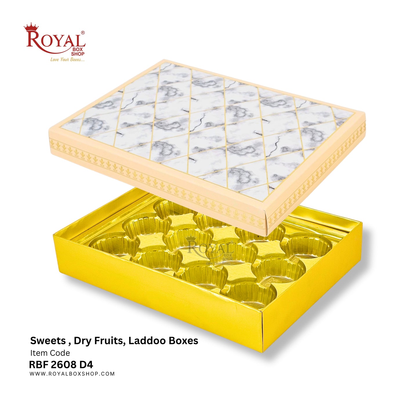 Royalboxshop® Premium Dry Fruit, Sweets & Laddoo Box Packaging I RBF 2608 D4
