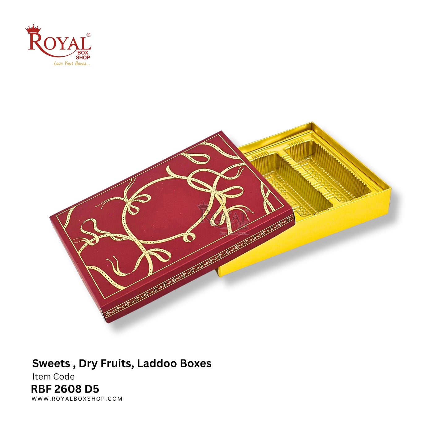 Royalboxshop® Premium Dry Fruit, Sweets & Laddoo Box Packaging I RBF 2608 D5