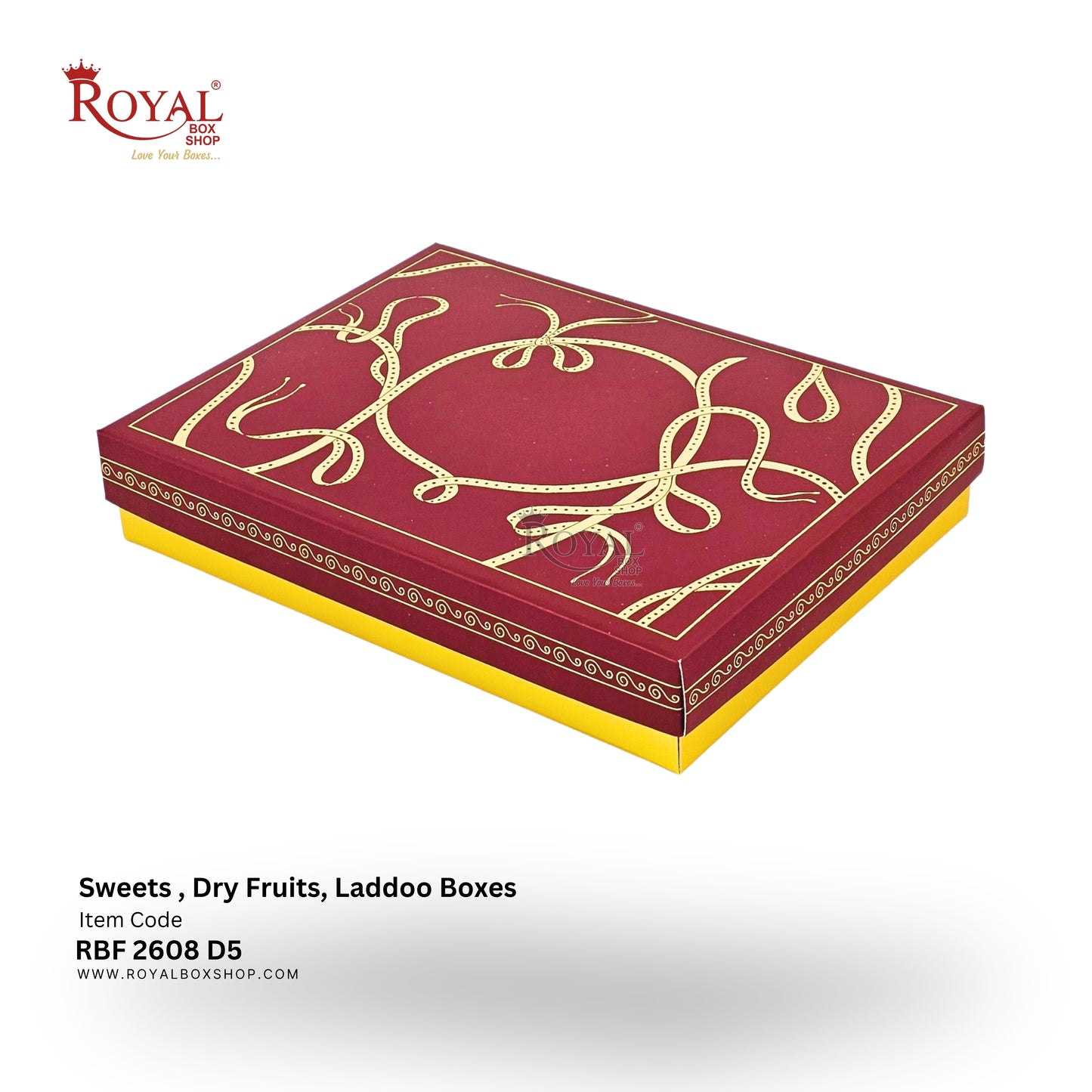 Royalboxshop® Premium Dry Fruit, Sweets & Laddoo Box Packaging I RBF 2608 D5
