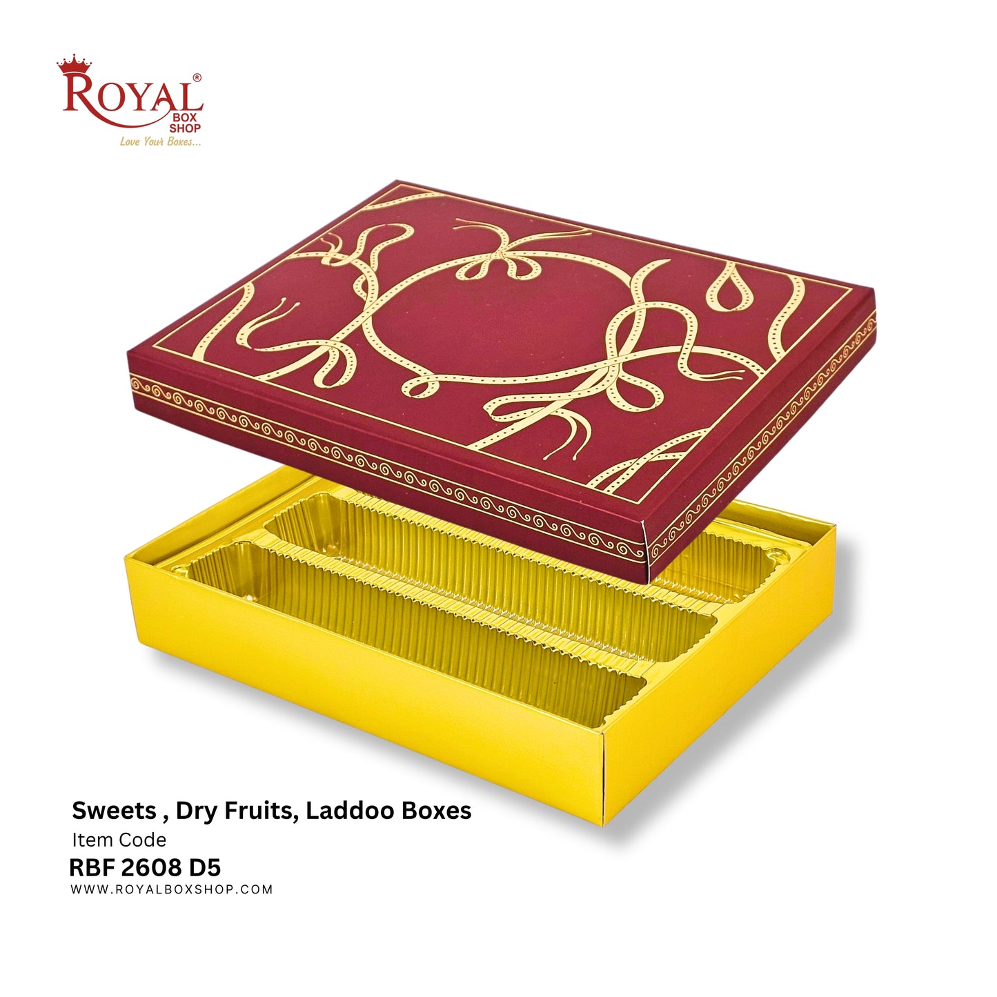 Royalboxshop® Premium Dry Fruit, Sweets & Laddoo Box Packaging I RBF 2608 D5