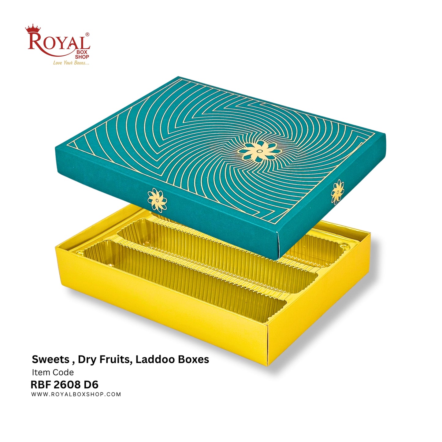 Royalboxshop® Premium Dry Fruit, Sweets & Laddoo Box Packaging I RBF 2608 D6