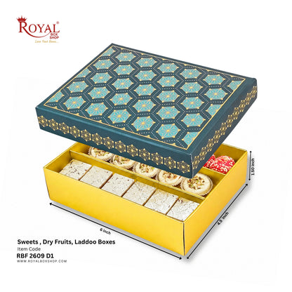 Royalboxshop® Premium Dry Fruit, Sweets & Laddoo Box Packaging I RBF 2609 D1