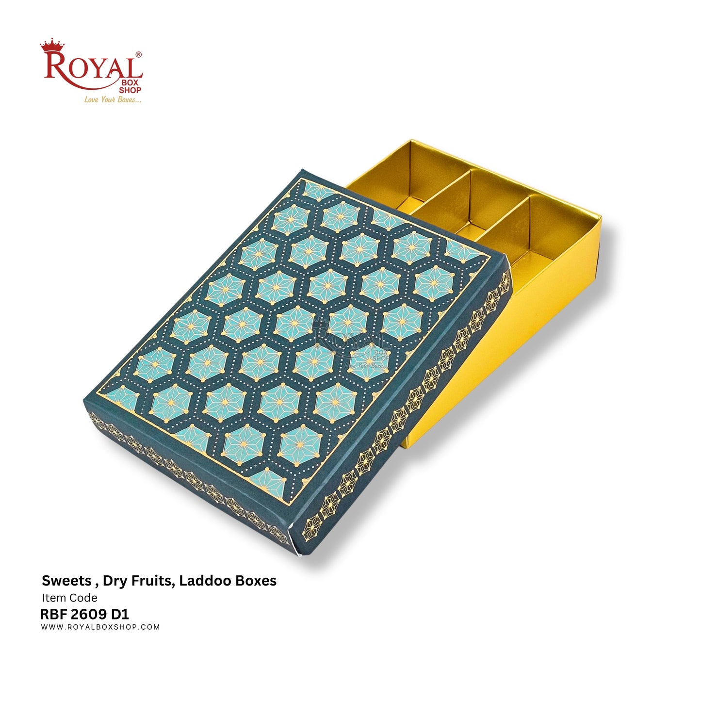 Royalboxshop® Premium Dry Fruit, Sweets & Laddoo Box Packaging I RBF 2609 D1