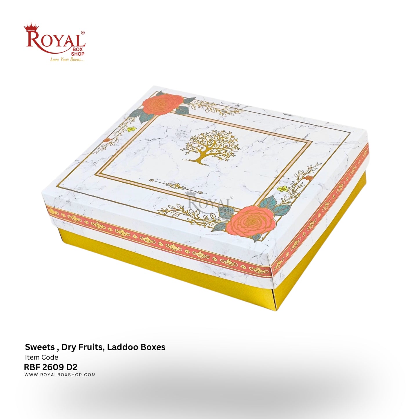 Royalboxshop® Premium Dry Fruit, Sweets & Laddoo Box Packaging I RBF 2609 D2