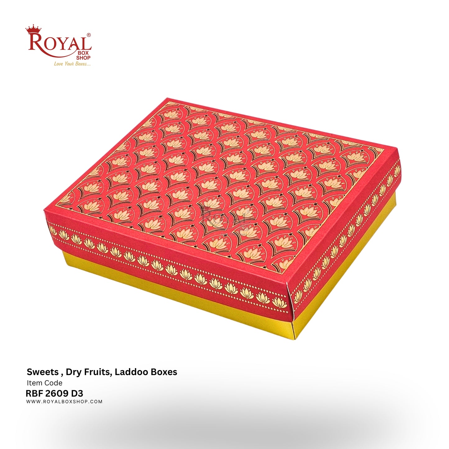 Royalboxshop® Premium Dry Fruit, Sweets & Laddoo Box Packaging I RBF 2609 D3