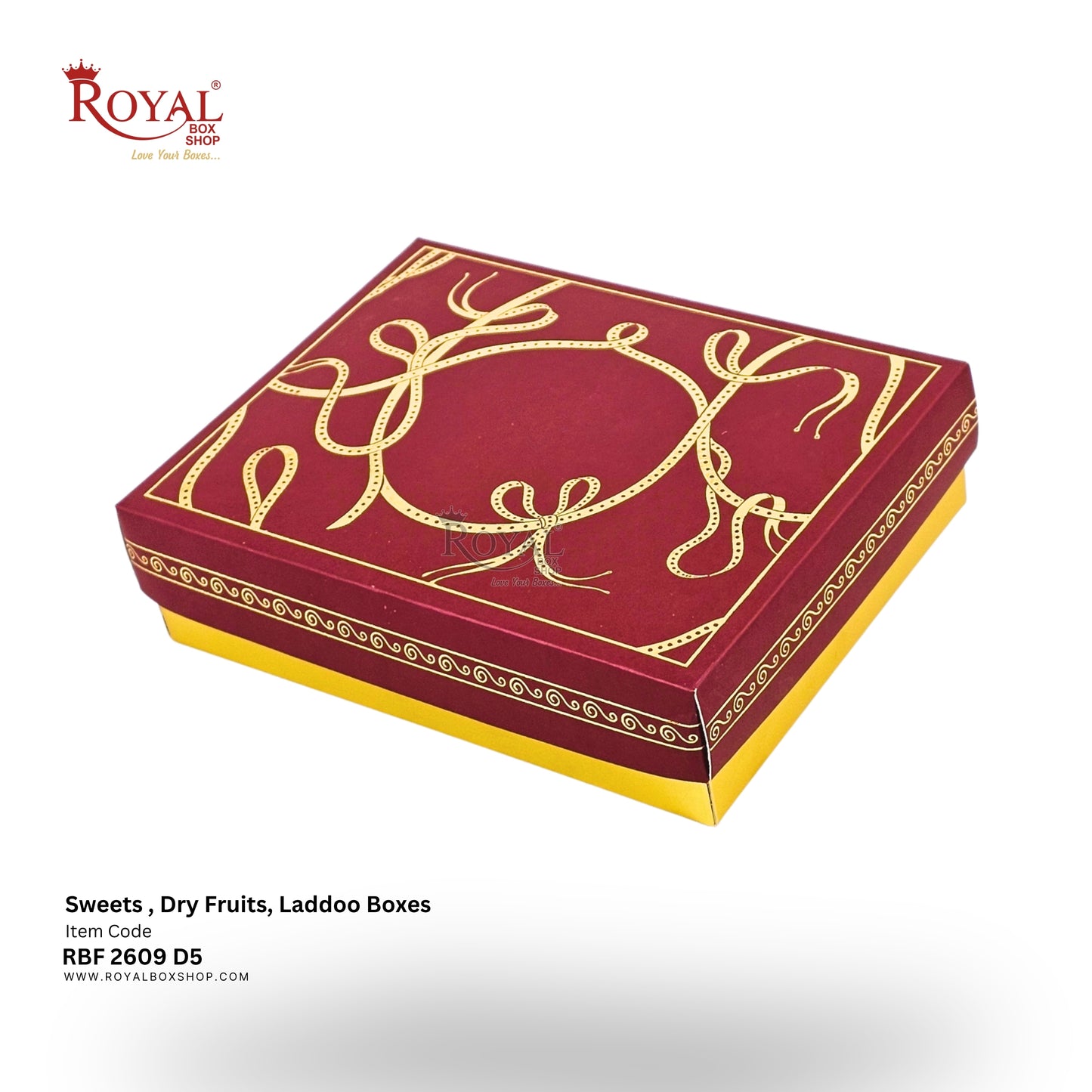 Royalboxshop® Premium Dry Fruit, Sweets & Laddoo Box Packaging I RBF 2609 D5