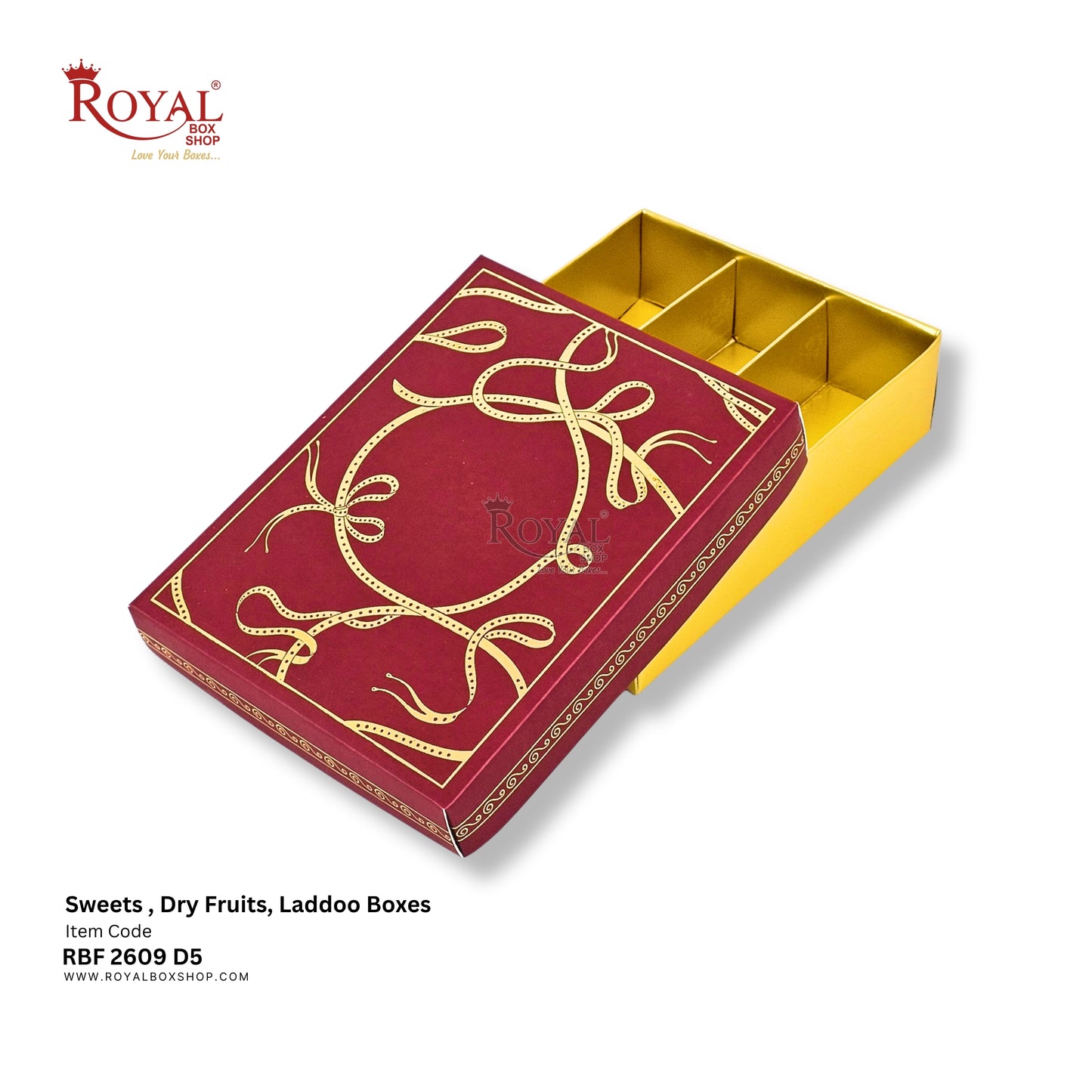 Royalboxshop® Premium Dry Fruit, Sweets & Laddoo Box Packaging I RBF 2609 D5