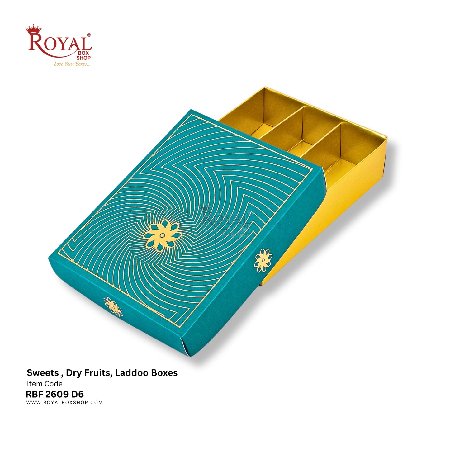 Royalboxshop® Premium Dry Fruit, Sweets & Laddoo Box Packaging I RBF 2609 D6