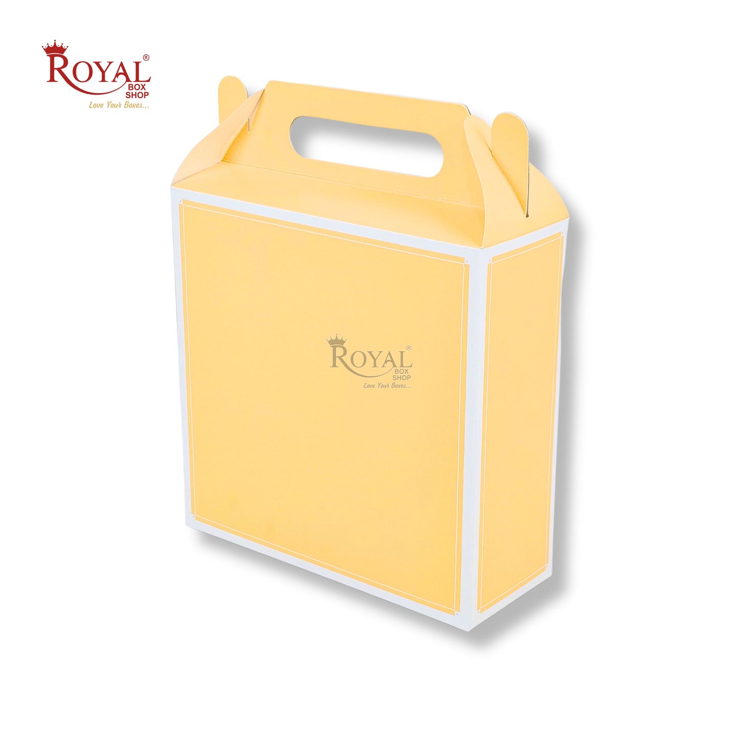 Royal Box Shop® Window Gift Hamper Box I 8x8x4 Inch I Corn Yellow | RBF 2613