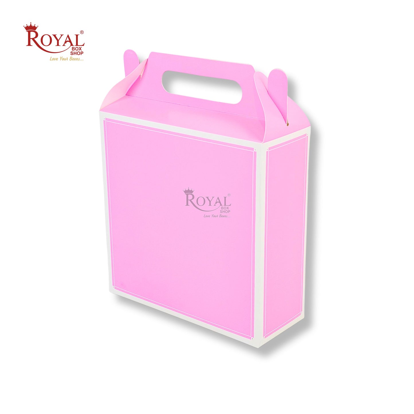 Royal Box Shop® Window Gift Hamper Box I 8x8x4 Inch I Pastel Pink | RBF 2613
