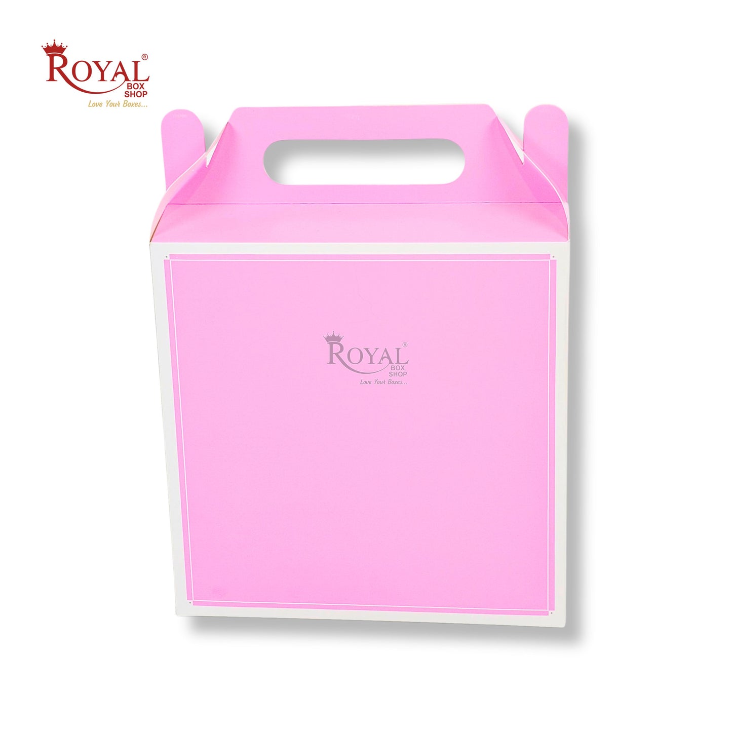 Royal Box Shop® Window Gift Hamper Box I 8x8x4 Inch I Pastel Pink | RBF 2613
