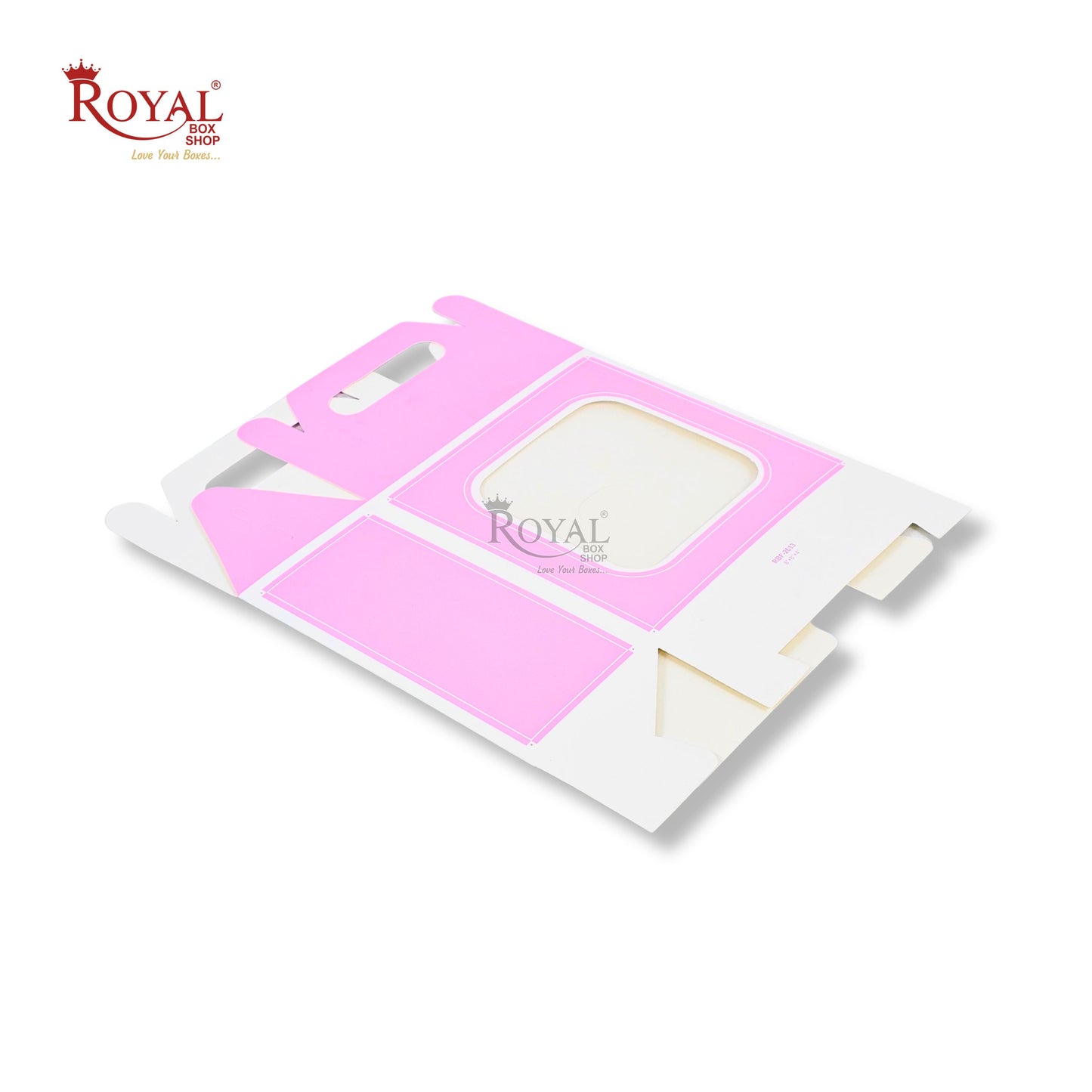 Royal Box Shop® Window Gift Hamper Box I 8x8x4 Inch I Pastel Pink | RBF 2613