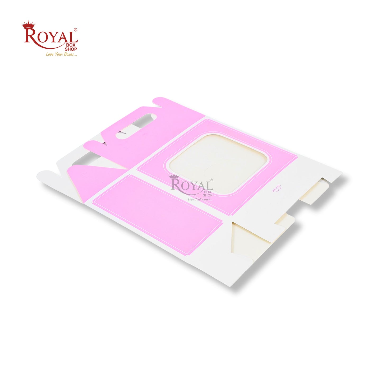 Royal Box Shop® Window Gift Hamper Box I 10x10x4 Inch I Pink | RBF 2614