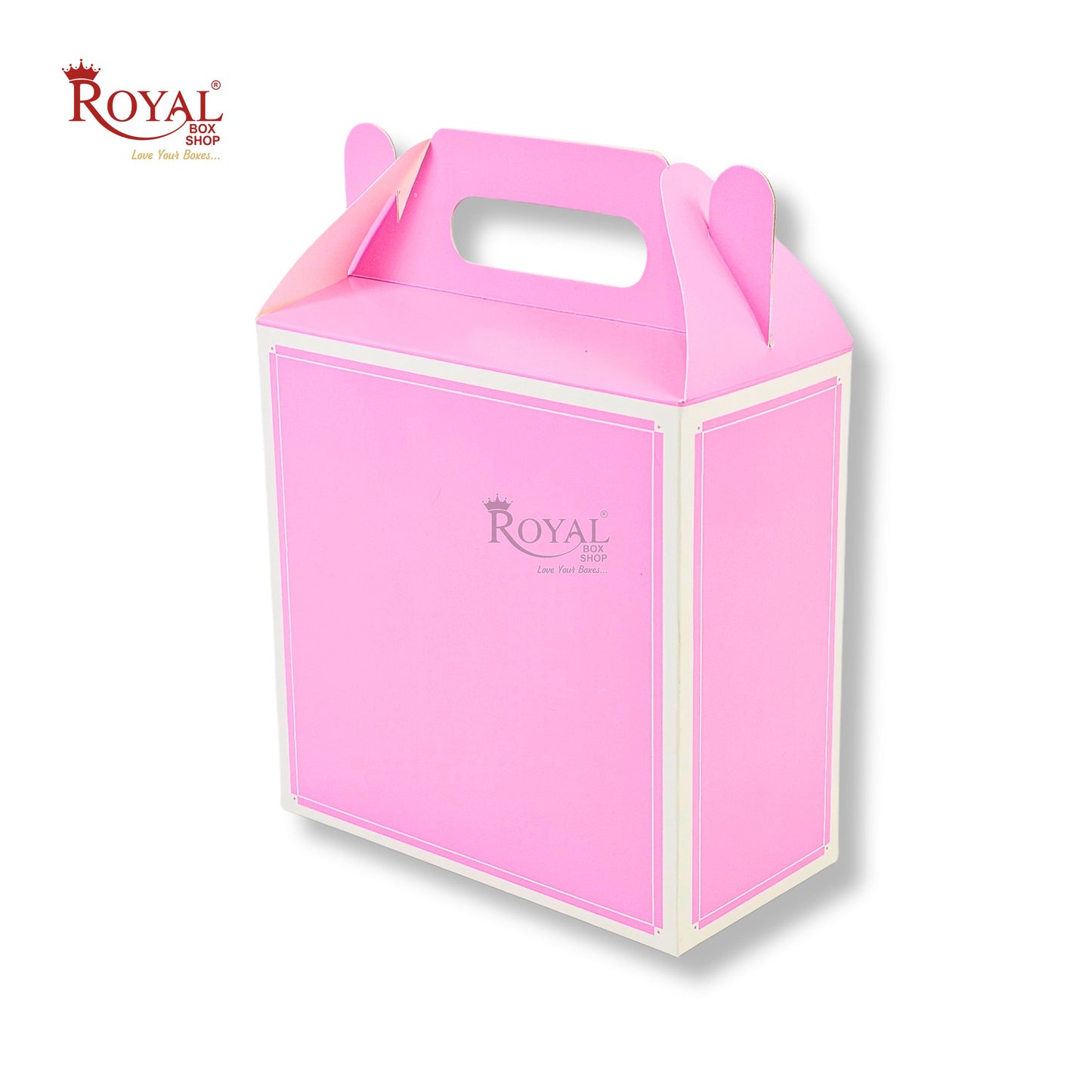 Royal Box Shop® Window Gift Hamper Box I 10x10x4 Inch I Pink | RBF 2614