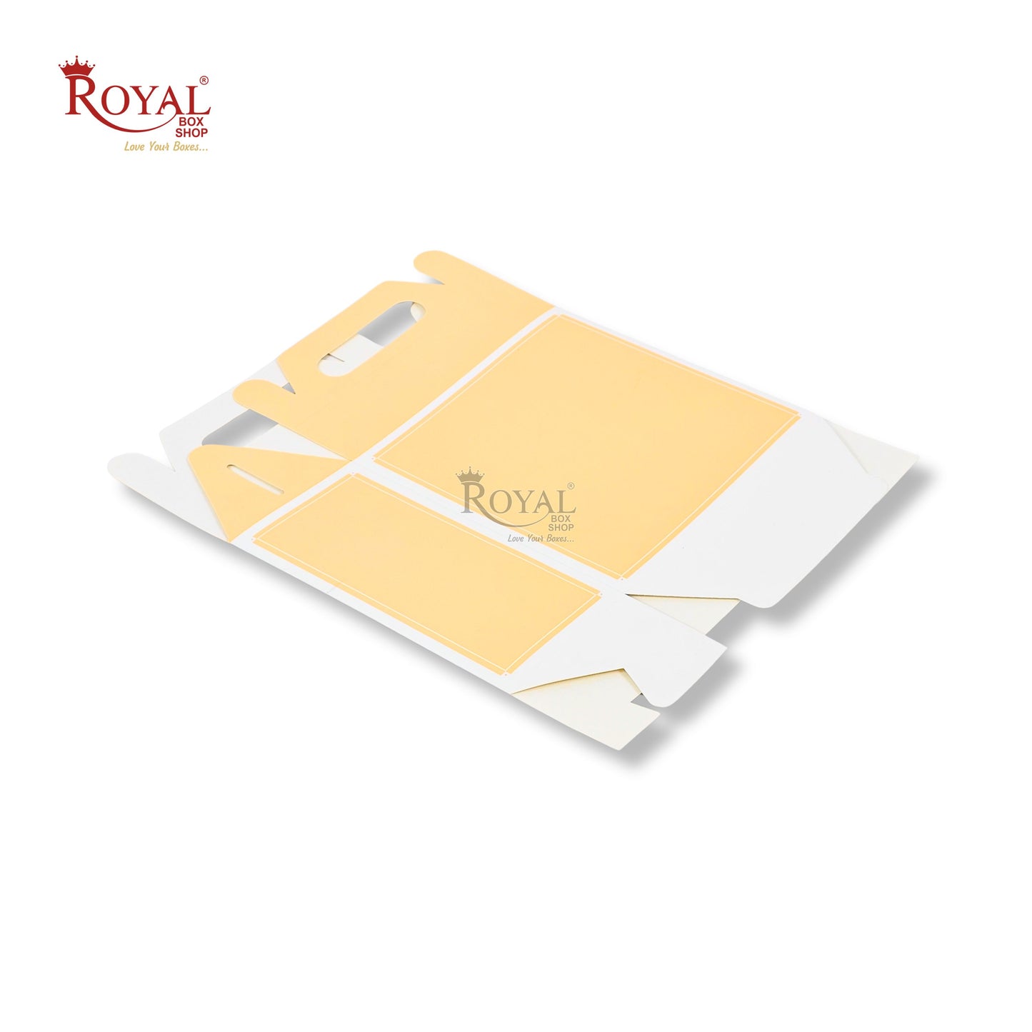 Royal Box Shop® Window Gift Hamper Box I 10x10x4 Inch I Corn Yellow | RBF 2614