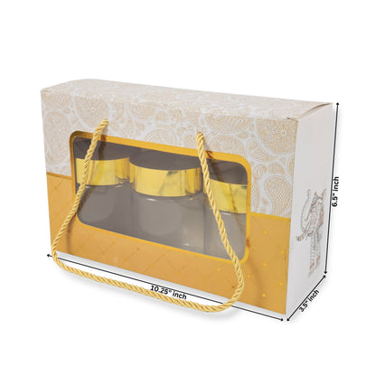 3 Pet Jar Gift Hamper Bags I RBF-31 D2 I Perfect for Diwali Gifting, Party Gifts, Return favor Gifting